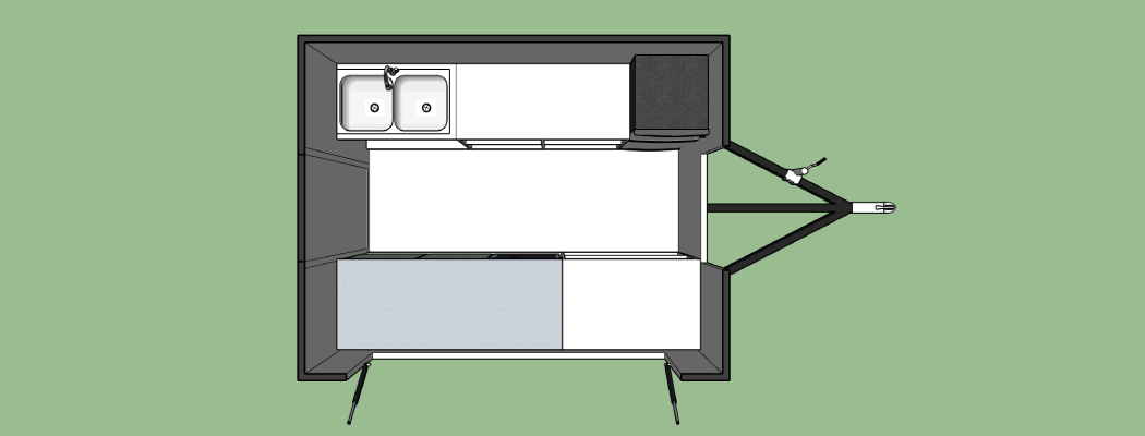 small portable kitchen trailer design